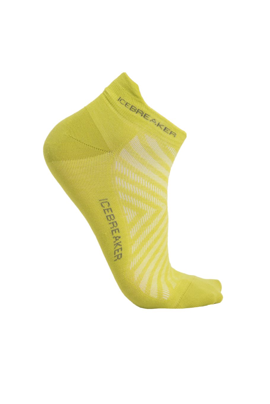 Pánské merino ponožky ICEBREAKER Mens Run+ Ultralight Micro, Bio Lime/Loden velikost: 44,5-46,5 (L)