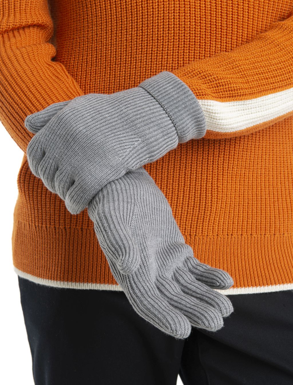 Merino rukavice ICEBREAKER Unisex Rixdorf Gloves, Metro Heather velikost: L