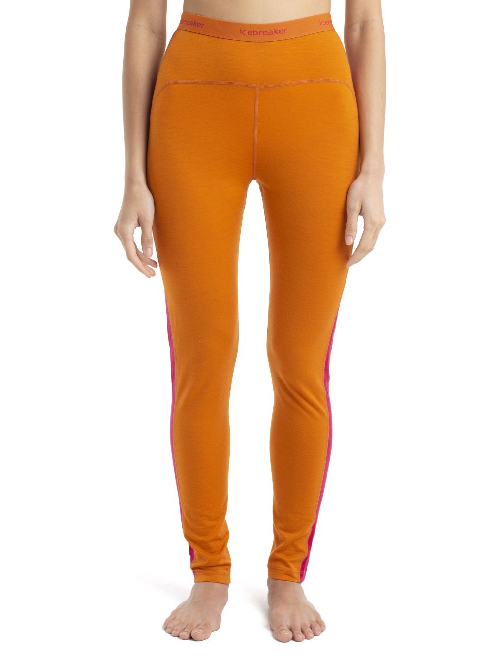 Dámské merino spodky ICEBREAKER Wmns 200 Oasis Sonebula Leggings, Earth/Electron Pink velikost: L