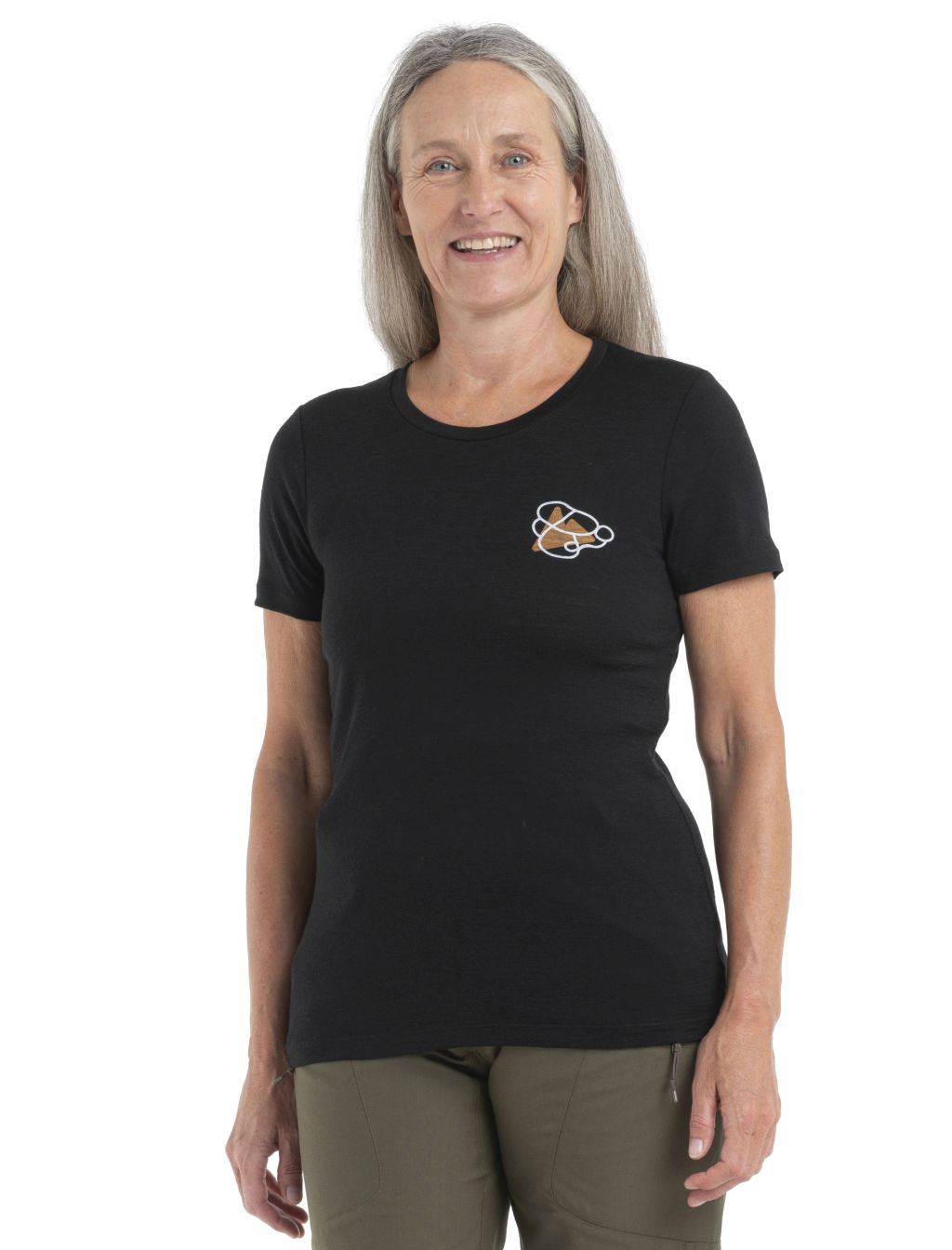 ICEBREAKER Wmns Merino 150 Tech Lite II SS T Community, Black velikost: S