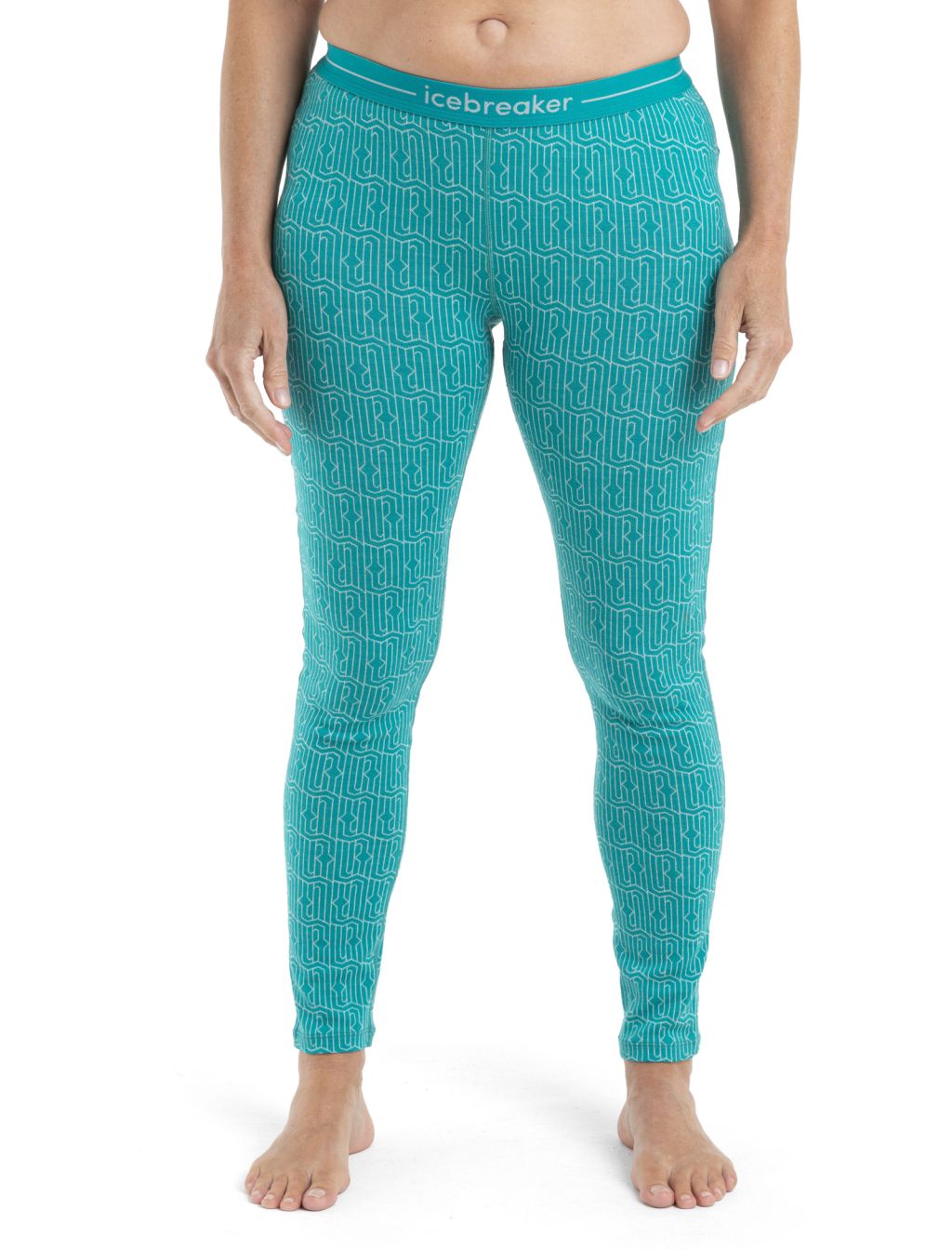 Dámské merino spodky ICEBREAKER Wmns Merino 260 Vertex Leggings Herenga, Flux Green/Snow velikost: S