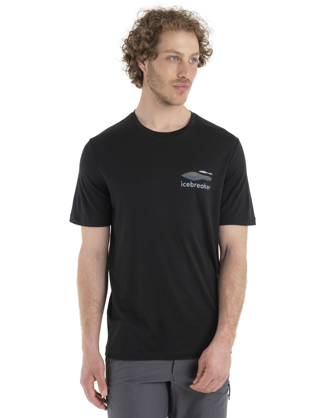 ICEBREAKER Mens Merino 150 Tech Lite II SS Tee Aotearoa, Black velikost: XL