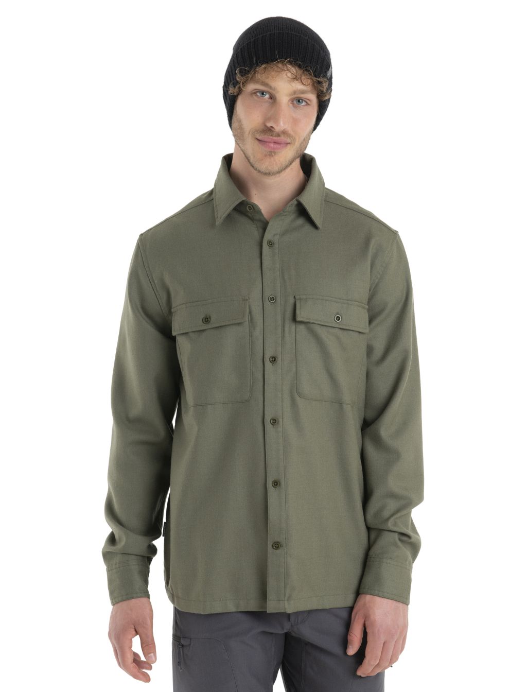 Pánská merino košile ICEBREAKER Mens Merino 200 Dawnder LS Flannel Shirt, Loden velikost: M