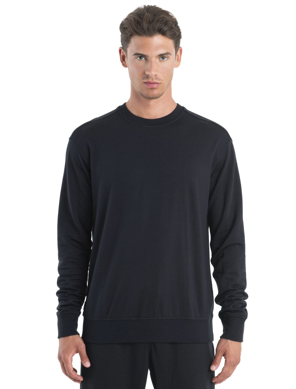 Pánský merino svetr ICEBREAKER Mens Merino Shifter II LS Sweatshirt, Black velikost: M