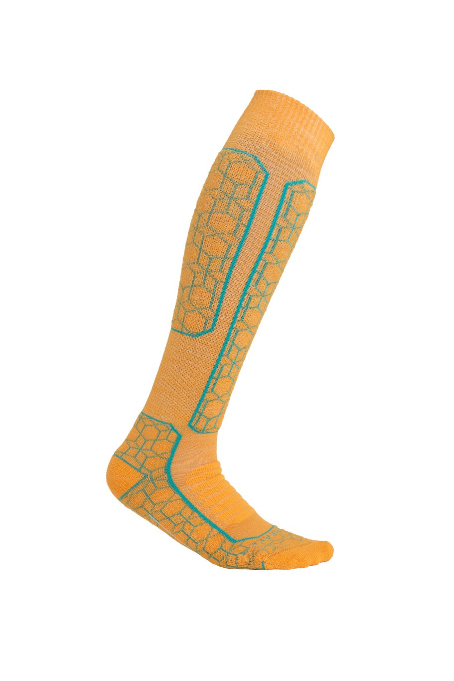 Dámské merino ponožky ICEBREAKER Wmns Ski+ Medium OTC Alpine Geo, Solar/Flux Green velikost: 38-40 (M)