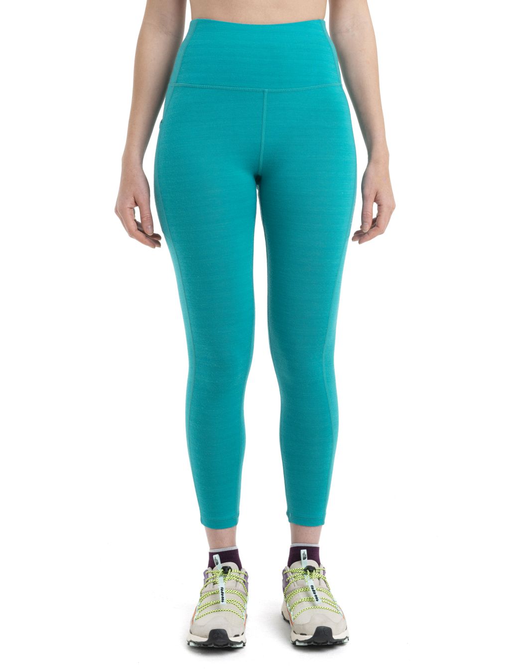 ICEBREAKER Wmns Fastray High Rise Tights, Flux Green velikost: XS
