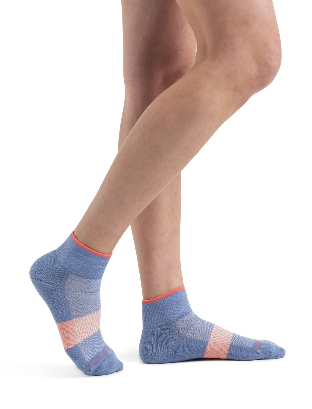 Dámské merino ponožky ICEBREAKER Wmns Multisport Light Mini, Kyanite/Tang/Glow velikost: 35-37 (S)