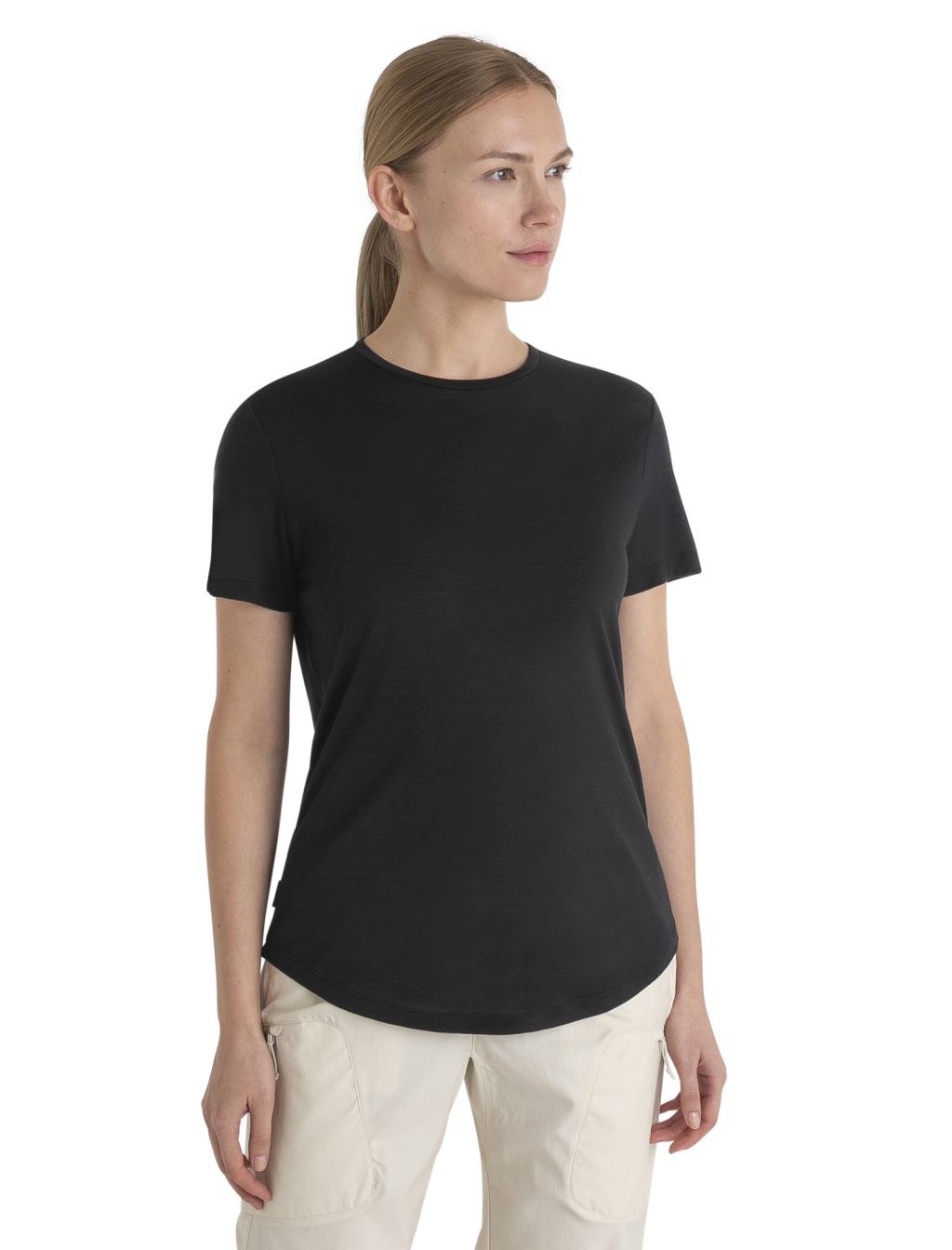 Dámské merino triko krátký rukáv ICEBREAKER Wmns Merino 125 Cool-Lite™ Sphere III SS Tee, Black velikost: L