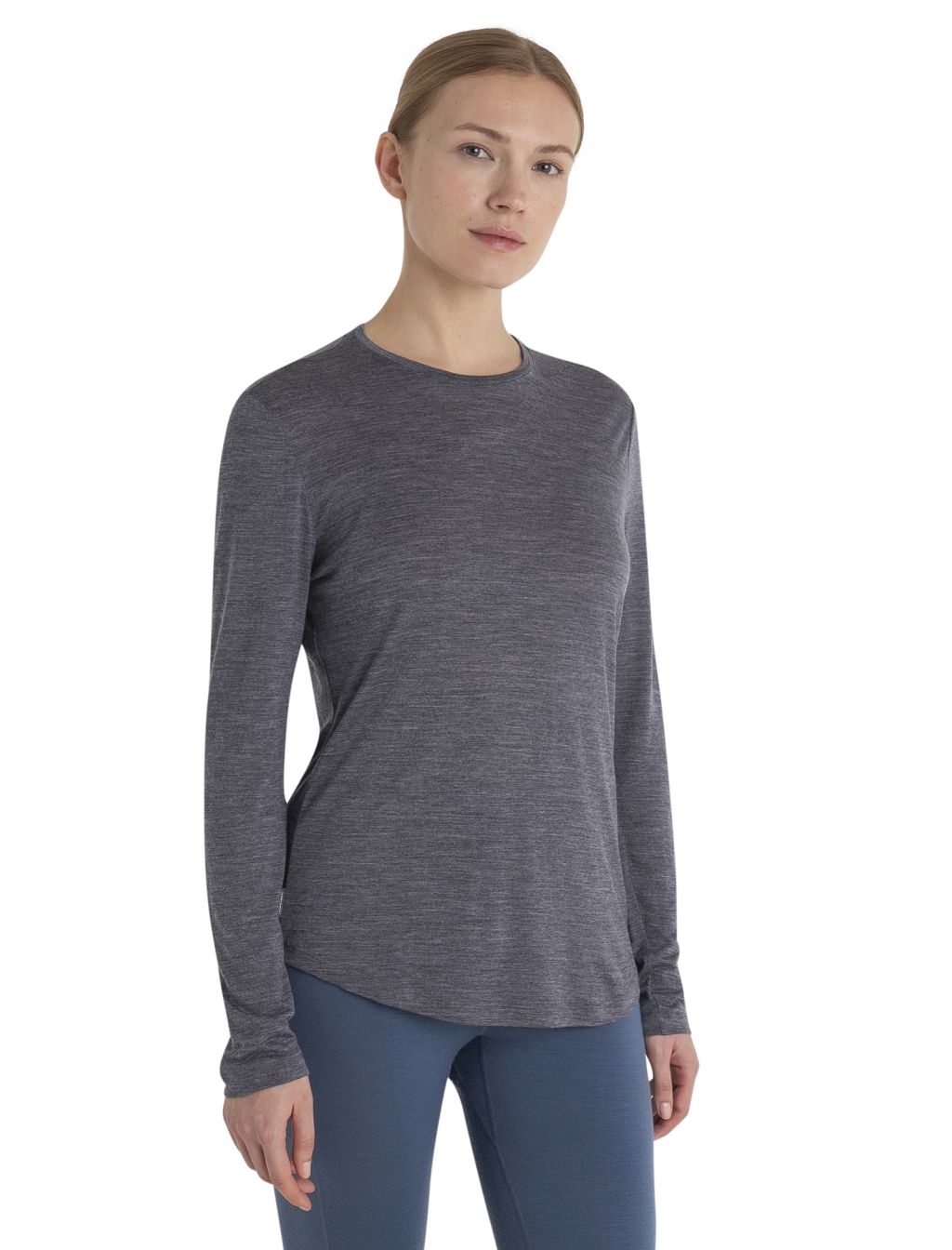 Dámské merino triko dlouhý rukáv ICEBREAKER Wmns Merino 125 Cool-Lite™ Sphere III LS Tee, Midnight Navy Heather velikost: L