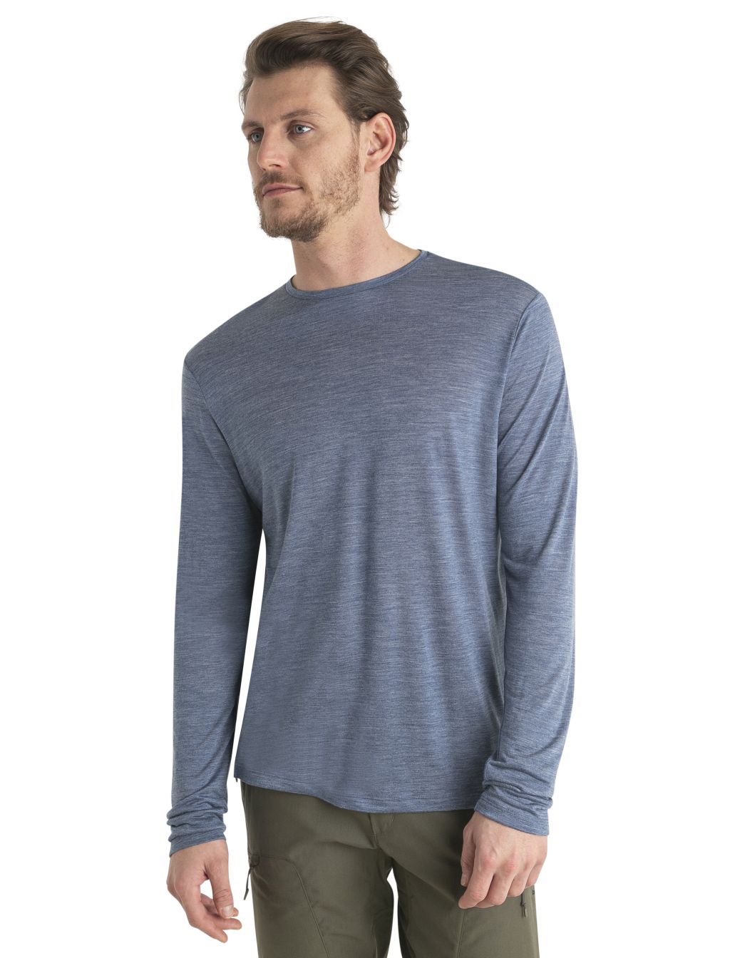 Pánské merino triko dlouhý rukáv ICEBREAKER Mens Merino 125 Cool-Lite™ Sphere III LS Tee, Dawn Heather velikost: XXL