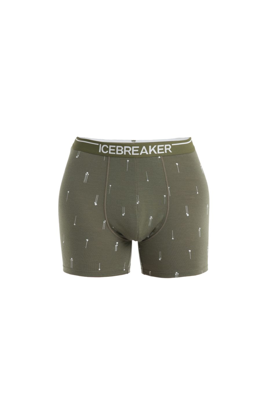 Pánské merino boxerky ICEBREAKER Mens Merino Anatomica Boxers Palm Trail AOP, Loden/Aop velikost: S