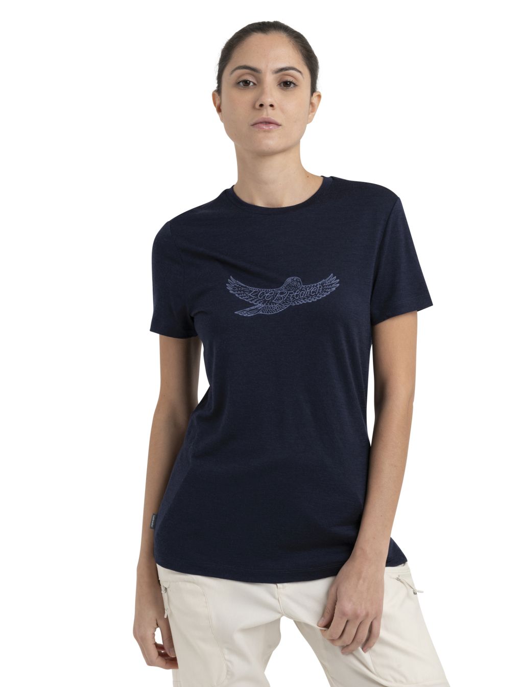 Dámské merino triko krátký rukáv ICEBREAKER Wmns Merino 150 Tech Lite III SS Tee Icebreaker Kea, Midnight Navy velikost: L