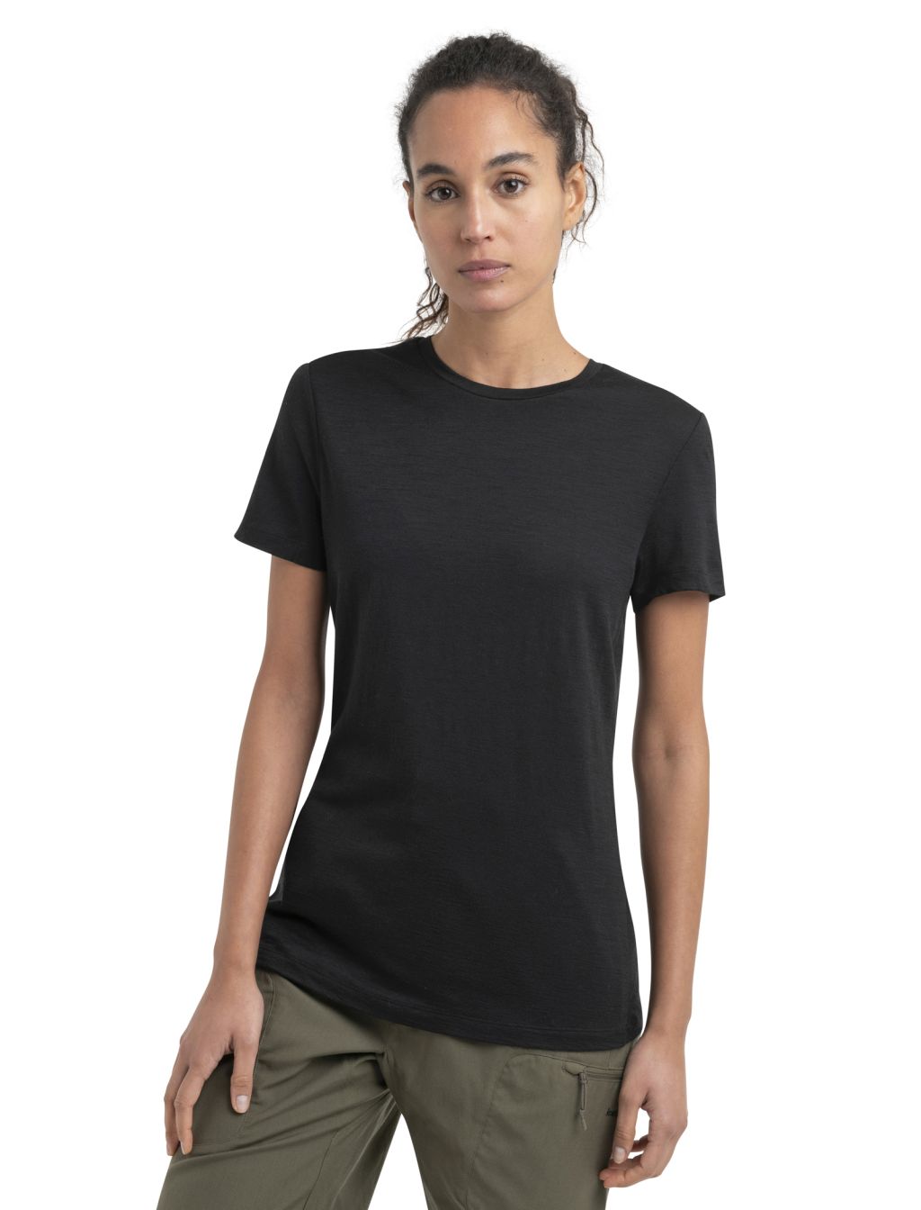 Dámské merino triko krátký rukáv ICEBREAKER Wmns Merino 150 Tech Lite III SS Tee, Black velikost: L