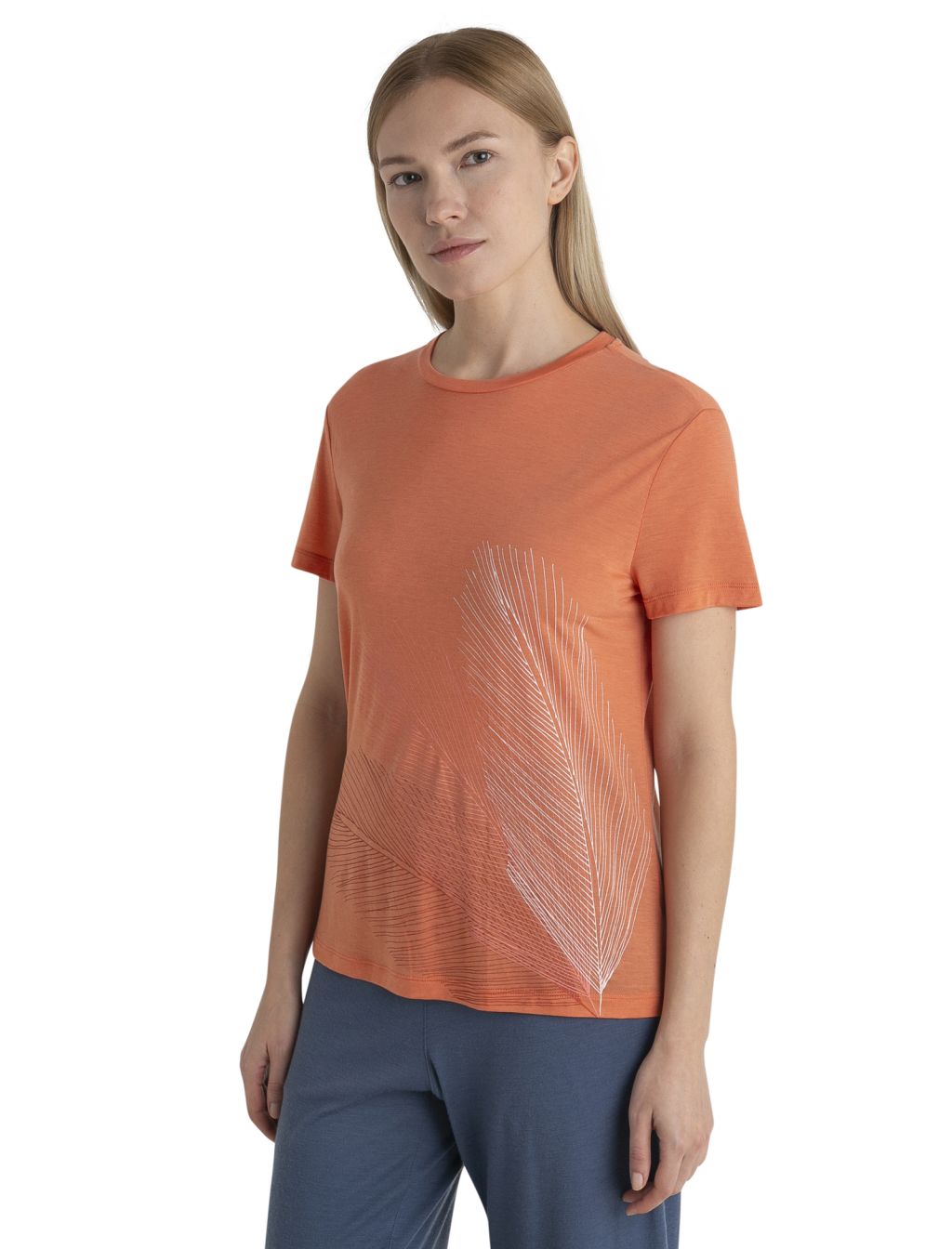 Dámské merino triko krátký rukáv ICEBREAKER Wmns Merino Core SS Tee Plume, Ember velikost: M