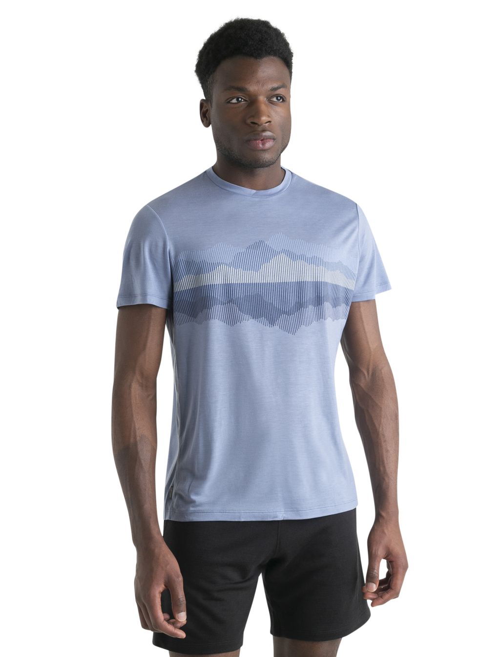 ICEBREAKER Mens Merino Core SS Tee Cook Reflected, Kyanite velikost: XL