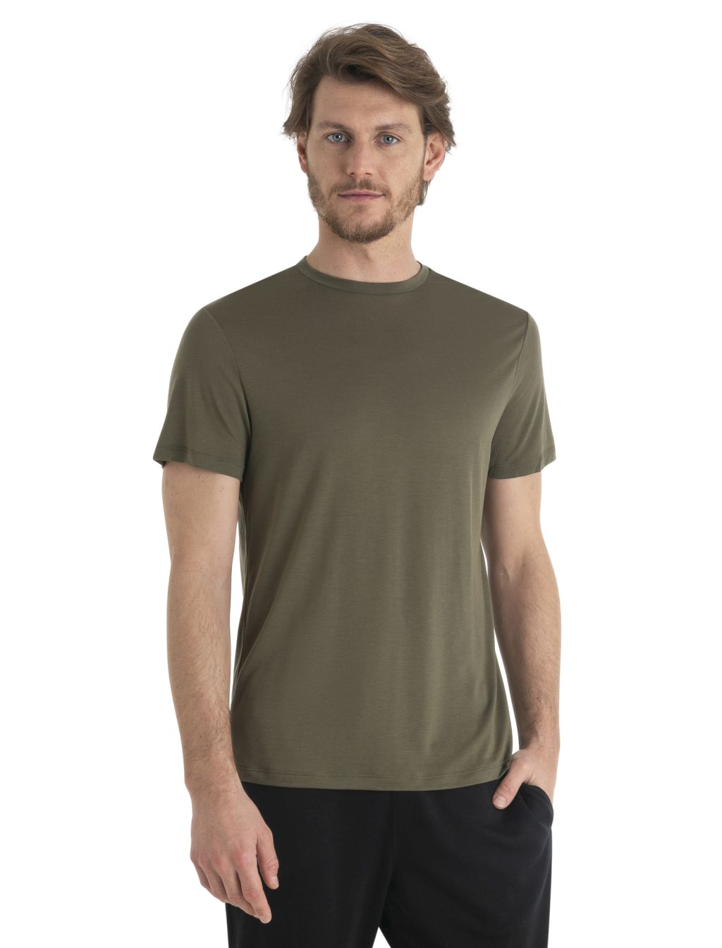 Pánské merino triko krátký rukáv ICEBREAKER Mens Merino Core SS Tee, Loden velikost: XXL