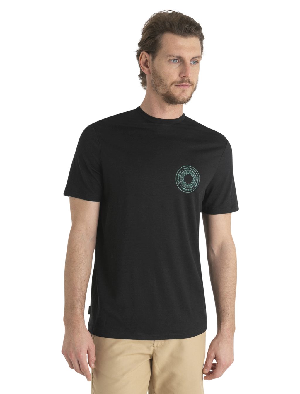 ICEBREAKER Mens Merino 150 Tech Lite III SS Tee Connection, Black velikost: L