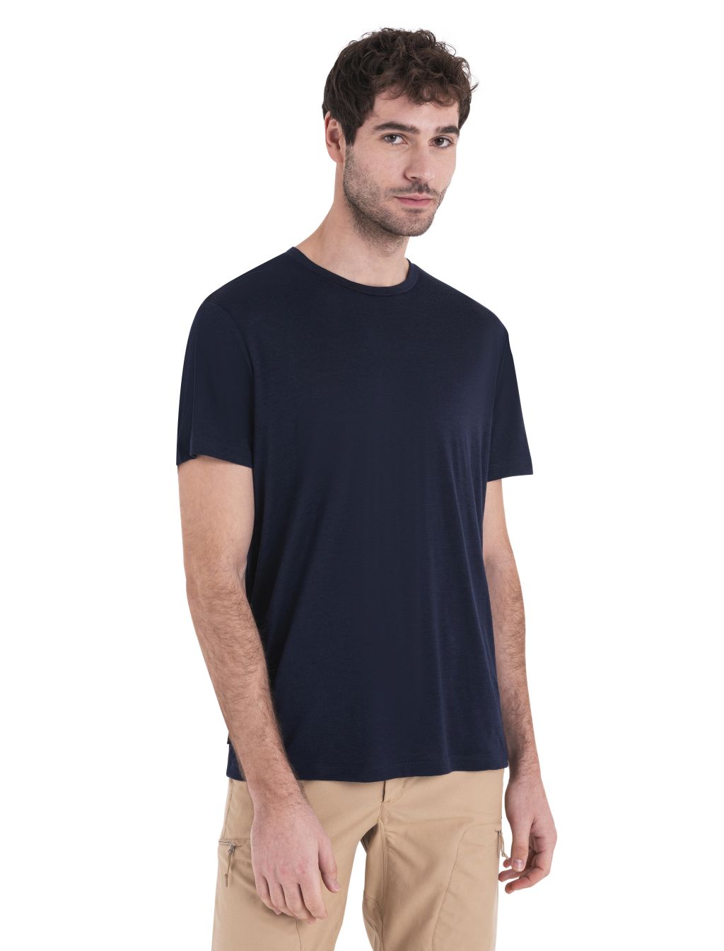 Pánské merino triko krátký rukáv ICEBREAKER Mens Merino 150 Tech Lite III SS Tee, Midnight Navy velikost: XS