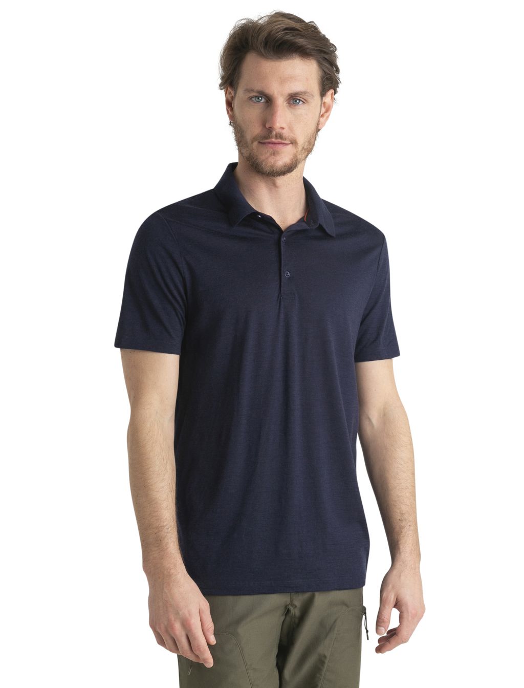 Pánské merino polo triko ICEBREAKER Mens Merino 150 Tech Lite III SS Polo, Midnight Navy velikost: M