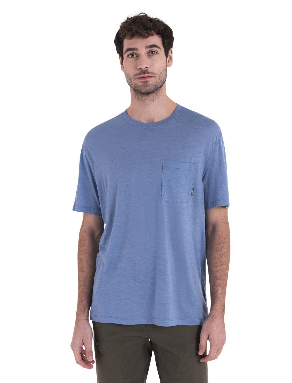 Pánské merino triko krátký rukáv ICEBREAKER Mens Merino 150 Tech Lite III SS Relaxed Pocket Tee, Kyanite velikost: L