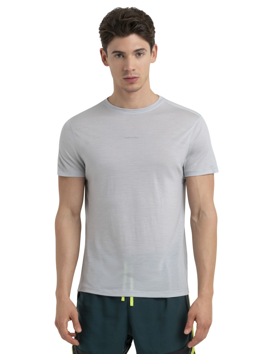 Pánské merino triko krátký rukáv ICEBREAKER Mens Merino 125 Cool-Lite™ Speed SS Tee, Ether velikost: S