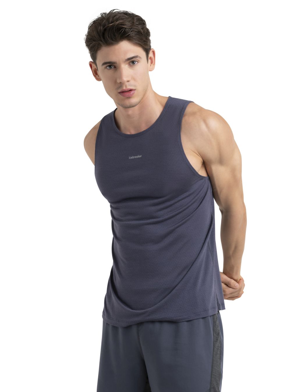 Pánské merino tílko ICEBREAKER Mens Merino 125 Cool-Lite™ Speed Tank, Graphite velikost: XL