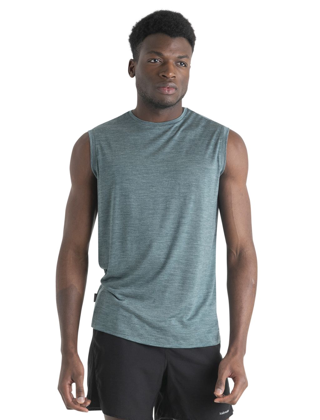 Pánské merino tílko ICEBREAKER Mens Merino 125 Cool-Lite™ Sphere III Tank, Fathom Green Heather velikost: M