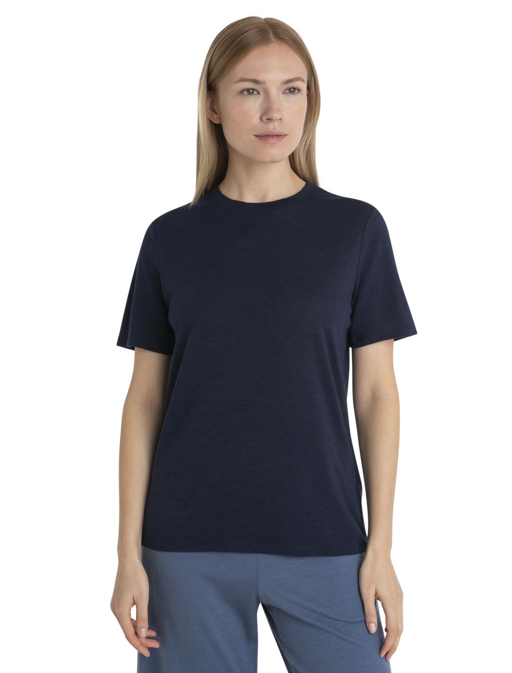 Dámské merino triko krátký rukáv ICEBREAKER Wmns Merino Linen SS Tee, Midnight Navy velikost: L