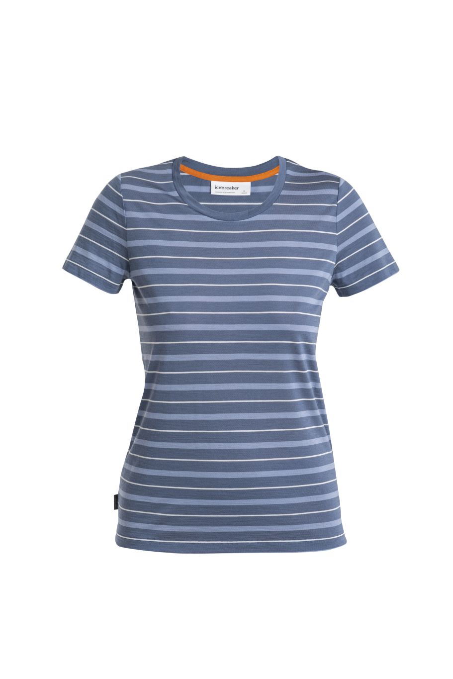 ICEBREAKER Wmns Wave SS Tee Stripe, Dawn/Kyanite/Snow velikost: XL