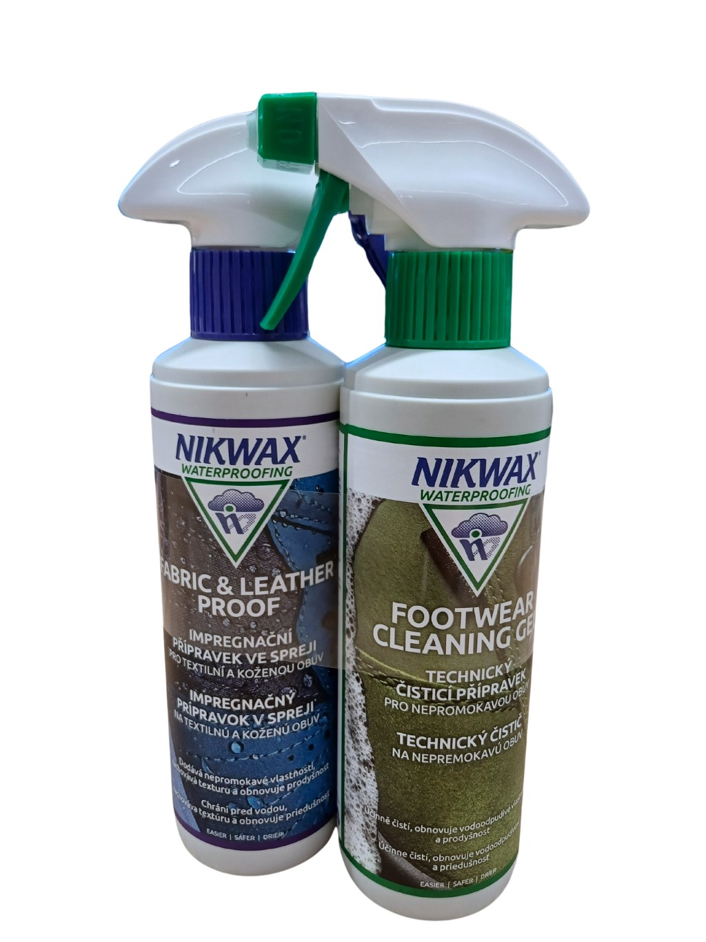 NIKWAX sada Footwear Cleaning Gel a Fabric/Leather Proof (300 + 300 ml)
