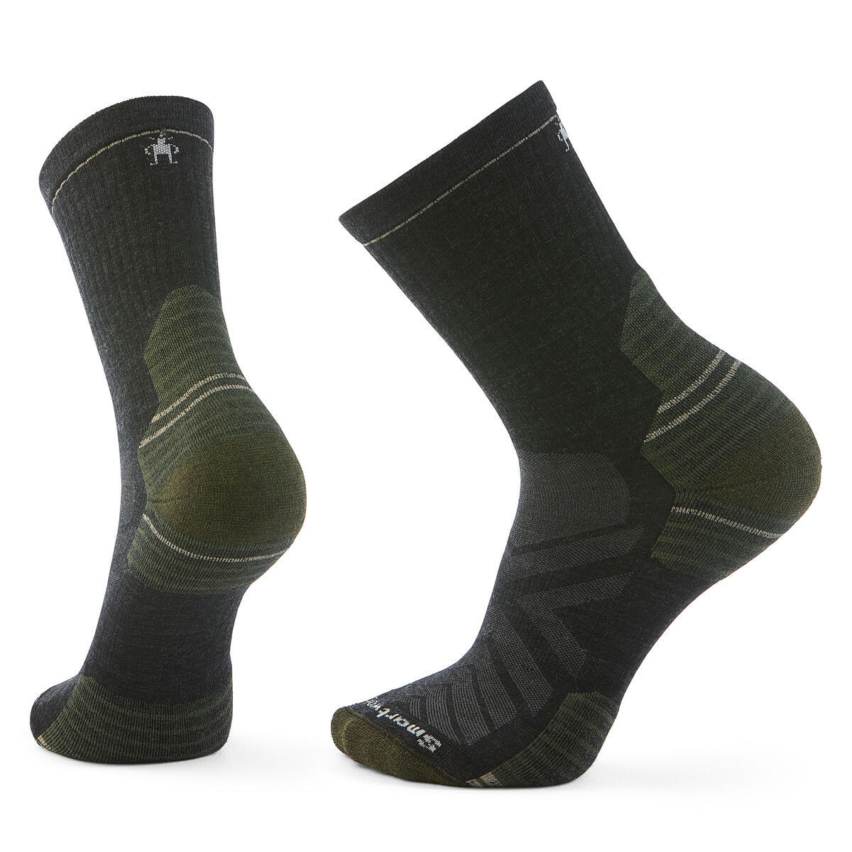 Unisex merino turistické ponožky SMARTWOOL Hike Targeted Cushion Mid Crew Socks, Charcoal velikost: 38-41 (M)