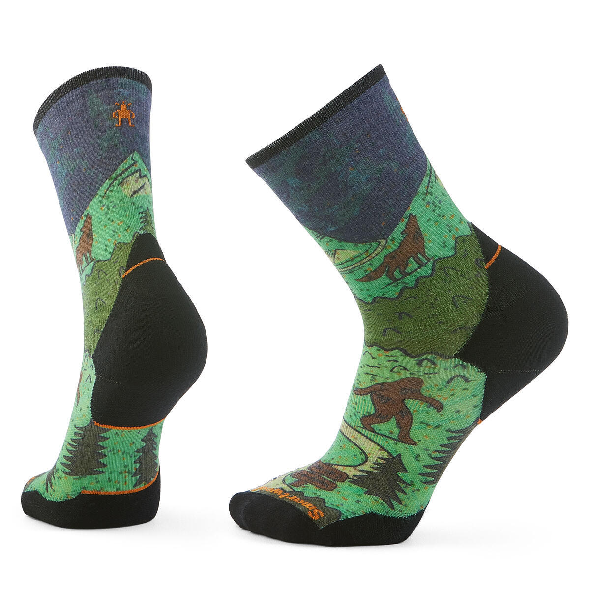 Unisex merino běžecké ponožky SMARTWOOL Trail Run Targeted Cushion Neature Print, Twilight Blue velikost: 38-41 (M)