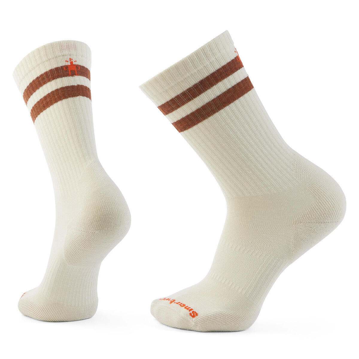 Unisex merino městské ponožky  SMARTWOOL Everyday Athletic Striped Crew Socks, Natural velikost: 38-41 (M)
