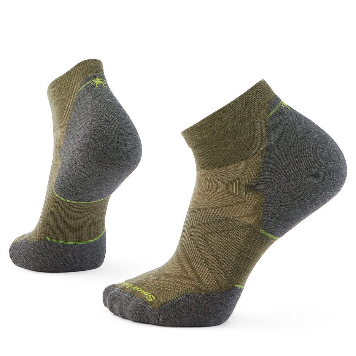 Unisex merino běžecké ponožky SMARTWOOL Run Targeted Cushion Ankle Socks, Winter Moss velikost: 38-41 (M)