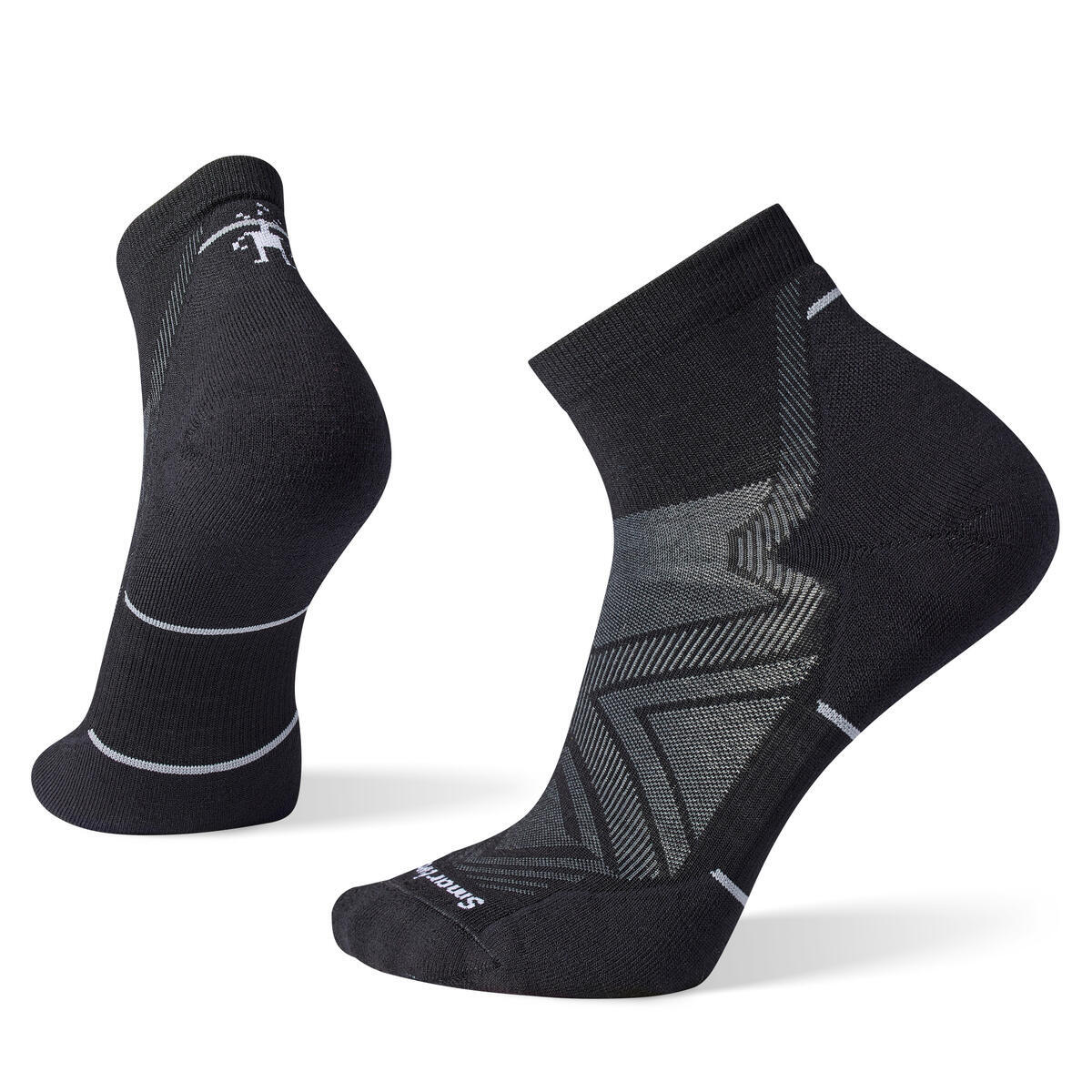 Unisex merino běžecké ponožky SMARTWOOL Run Targeted Cushion Ankle Socks, Black velikost: 34-37 (S)