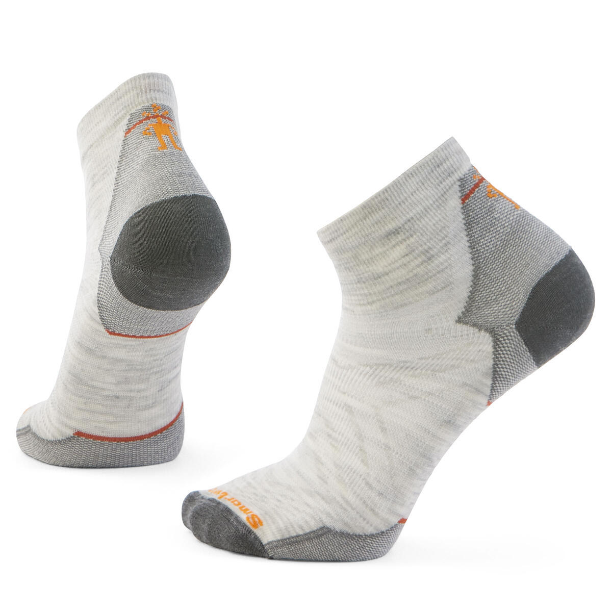 Unisex merino běžecké ponožky SMARTWOOL Run Zero Cushion Ankle Socks, Ash velikost: 42-45 (L)