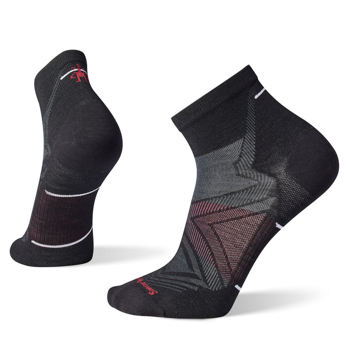 Unisex merino běžecké ponožky SMARTWOOL Run Zero Cushion Ankle Socks, Black velikost: 34-37 (S)