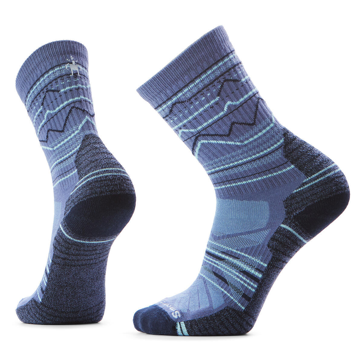 Unisex merino turistické ponožky SMARTWOOL Hike Light Cushion Mountain Range Crew S, Nightfall Blue velikost: 46-49 (XL)