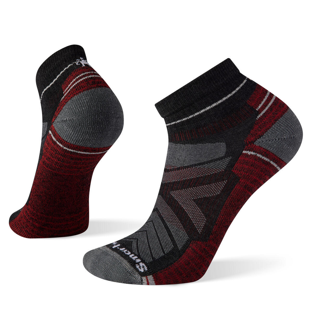 Unisex merino turistické ponožky SMARTWOOL Hike Light Cushion Ankle Socks, Charcoal velikost: 34-37 (S)