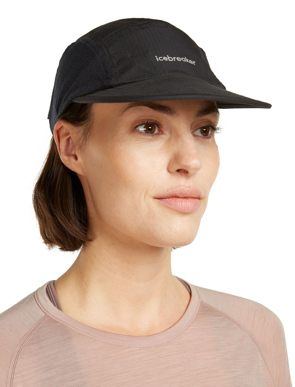 Unisex merino kšiltovka ICEBREAKER Unisex Shell+ Cotton Windb 5 Panel Cap, Black velikost: OS UNI)