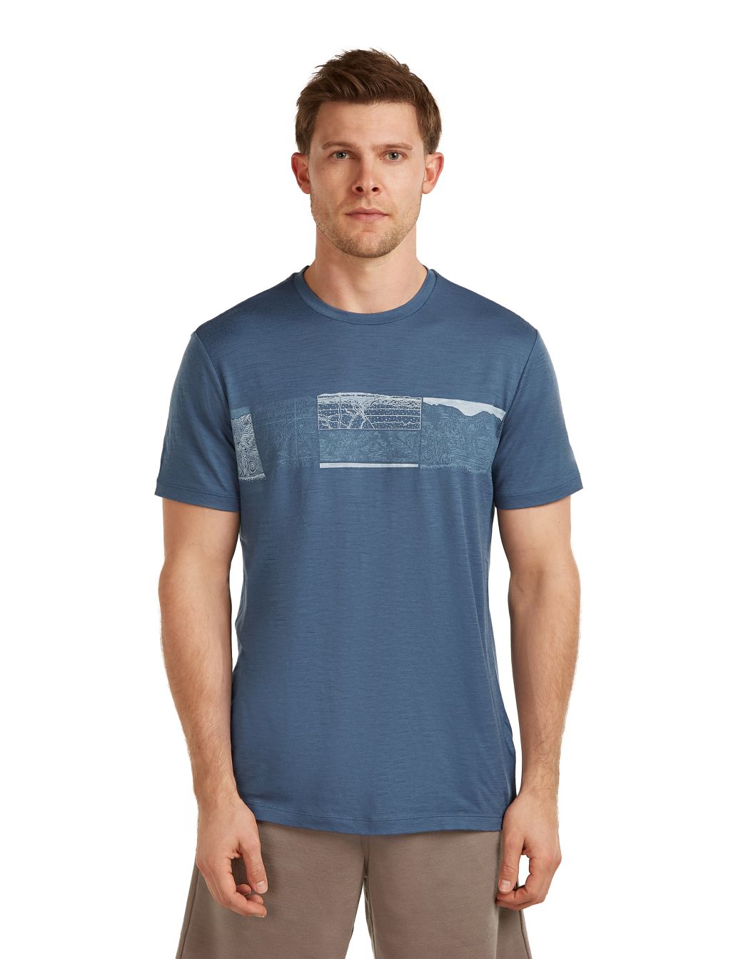 Pánské merino triko s krátkým rukávem ICEBREAKER Mens 150 Tech Lite SS Tee Elev Line, Dawn velikost: XL