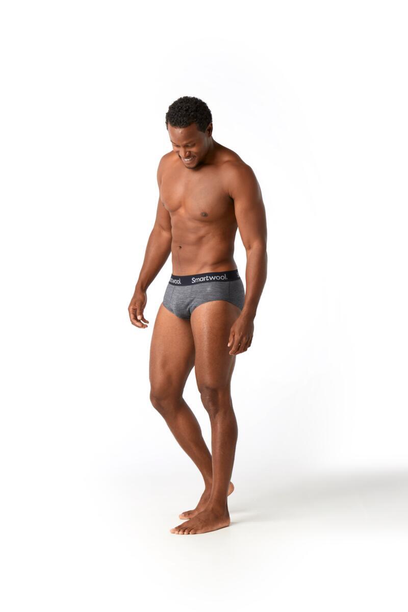Pánské merino boxerky SMARTWOOL Men's Active Brief Boxed, Medium Gray Heather velikost: M