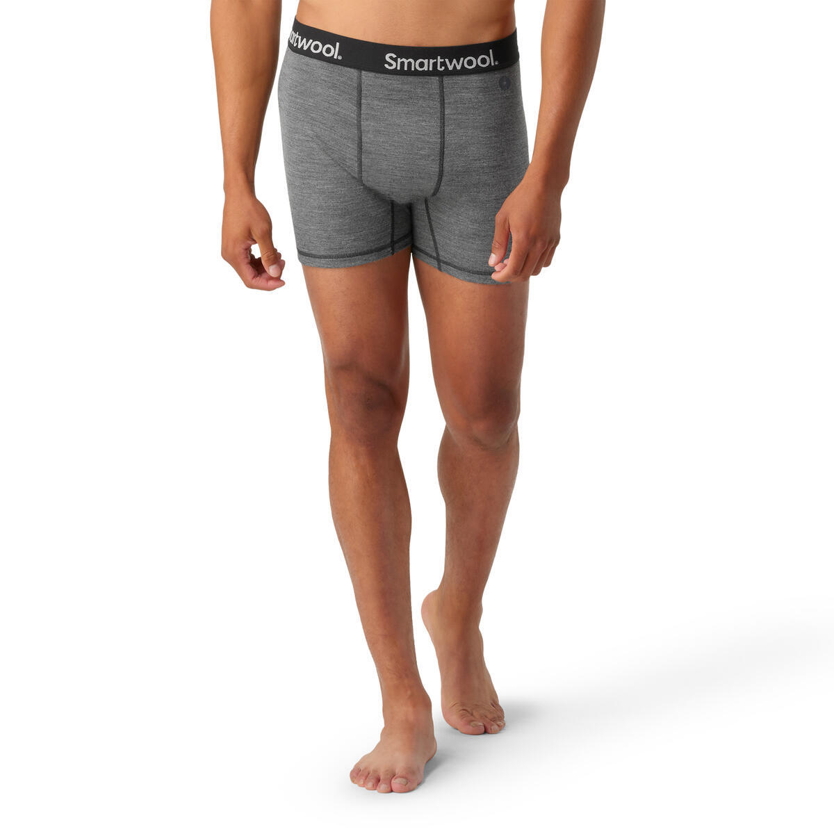 Pánské merino boxerky SMARTWOOL Men's Active Boxer Brief Boxed, Medium Gray Heather velikost: S