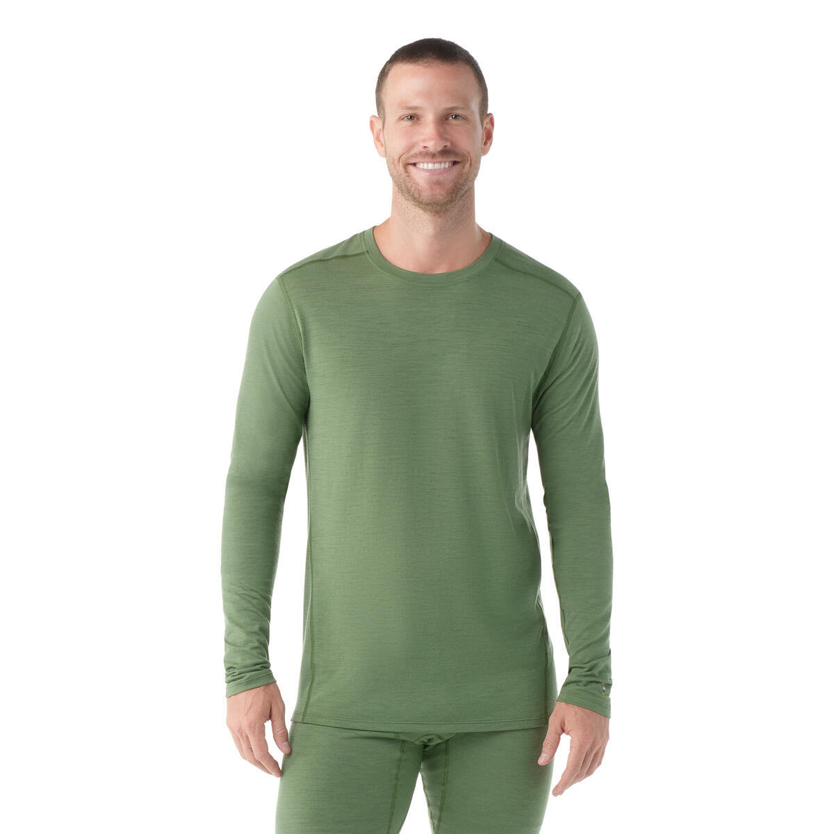 Pánské merino tričko s dlouhým rukávem SMARTWOOL Men's Classic All-Season Merino Base Lay, Fern Green velikost: XL
