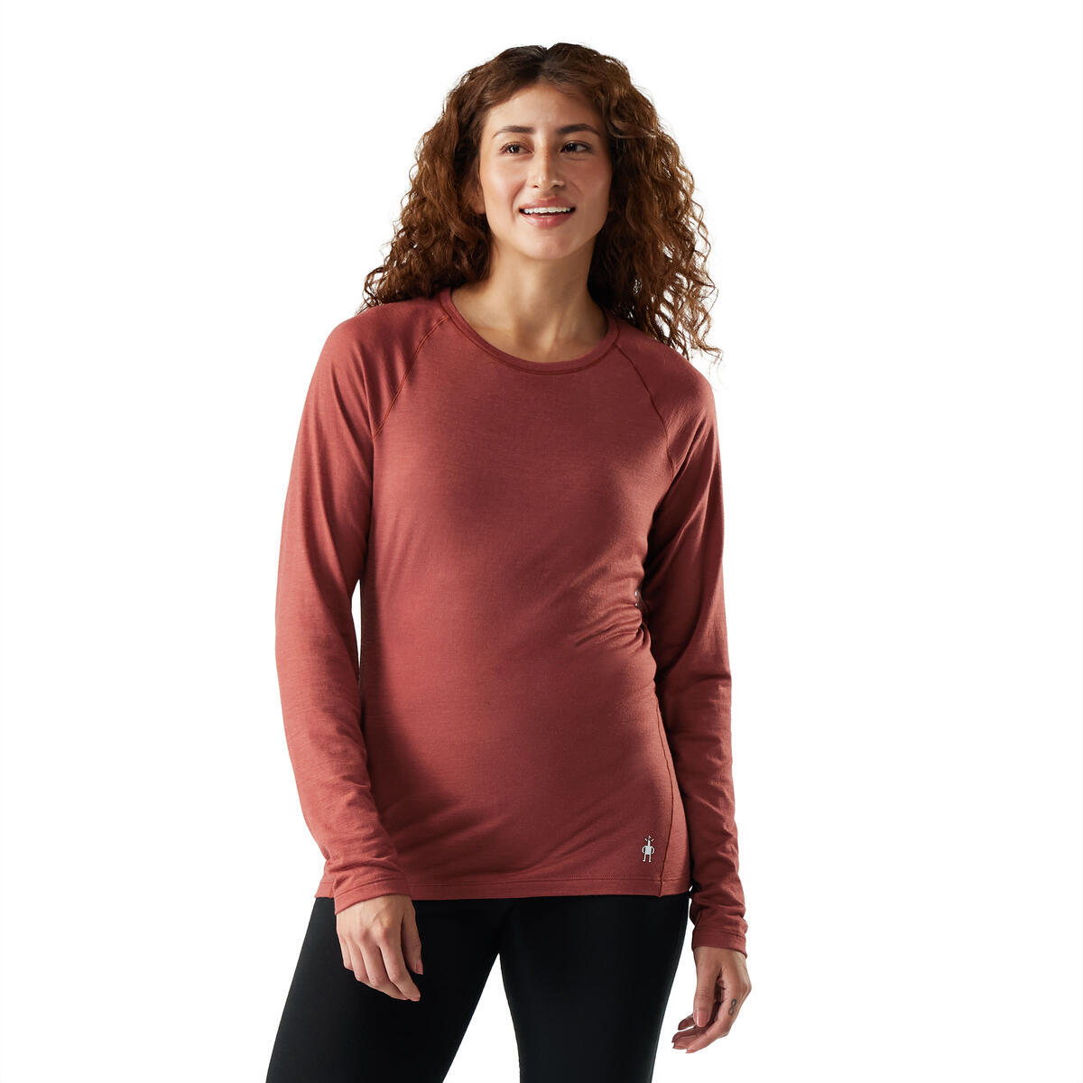 Dámské merino tričko s dlouhým rukávem SMARTWOOL Women's Classic All-Season Merino Base L, Burnt Sienna velikost: S