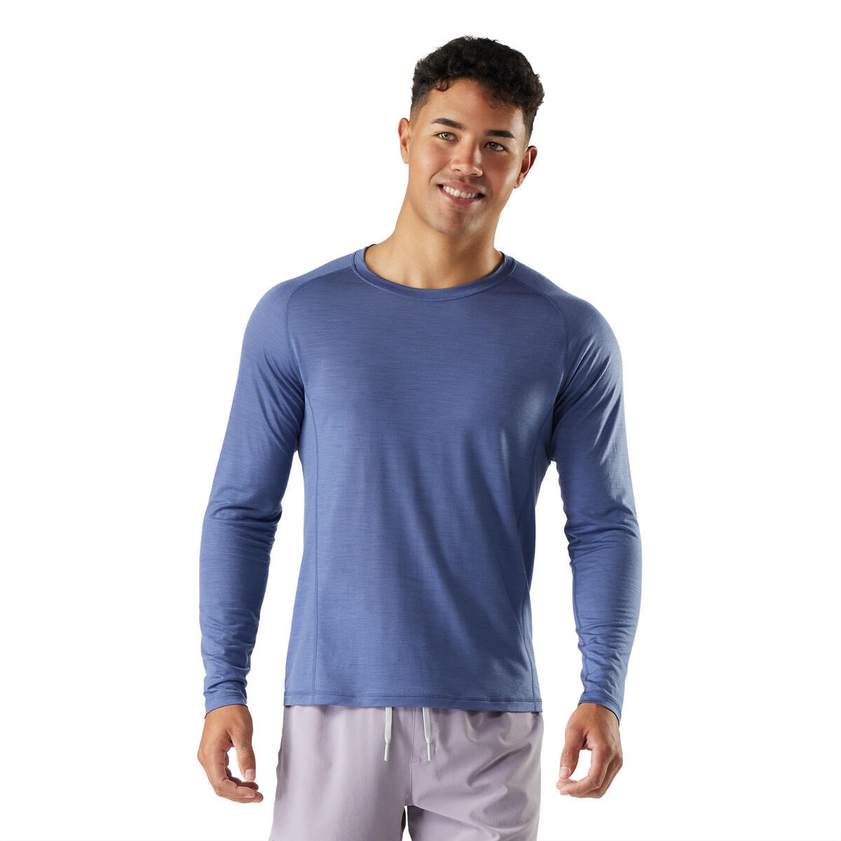 Pánské merino tričko s dlouhým rukávem SMARTWOOL Men's Active Ultralite Long Sleeve, Nightfall Blue velikost: L
