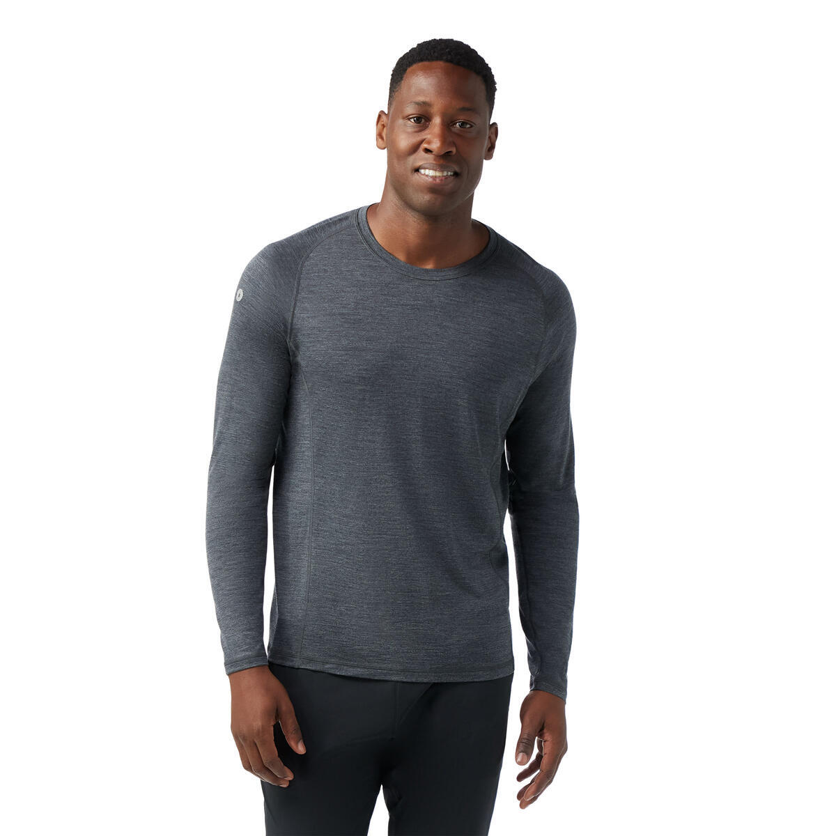 Pánské merino tričko s dlouhým rukávem SMARTWOOL Men's Active Ultralite Long Sleeve, Charcoal Heather velikost: S