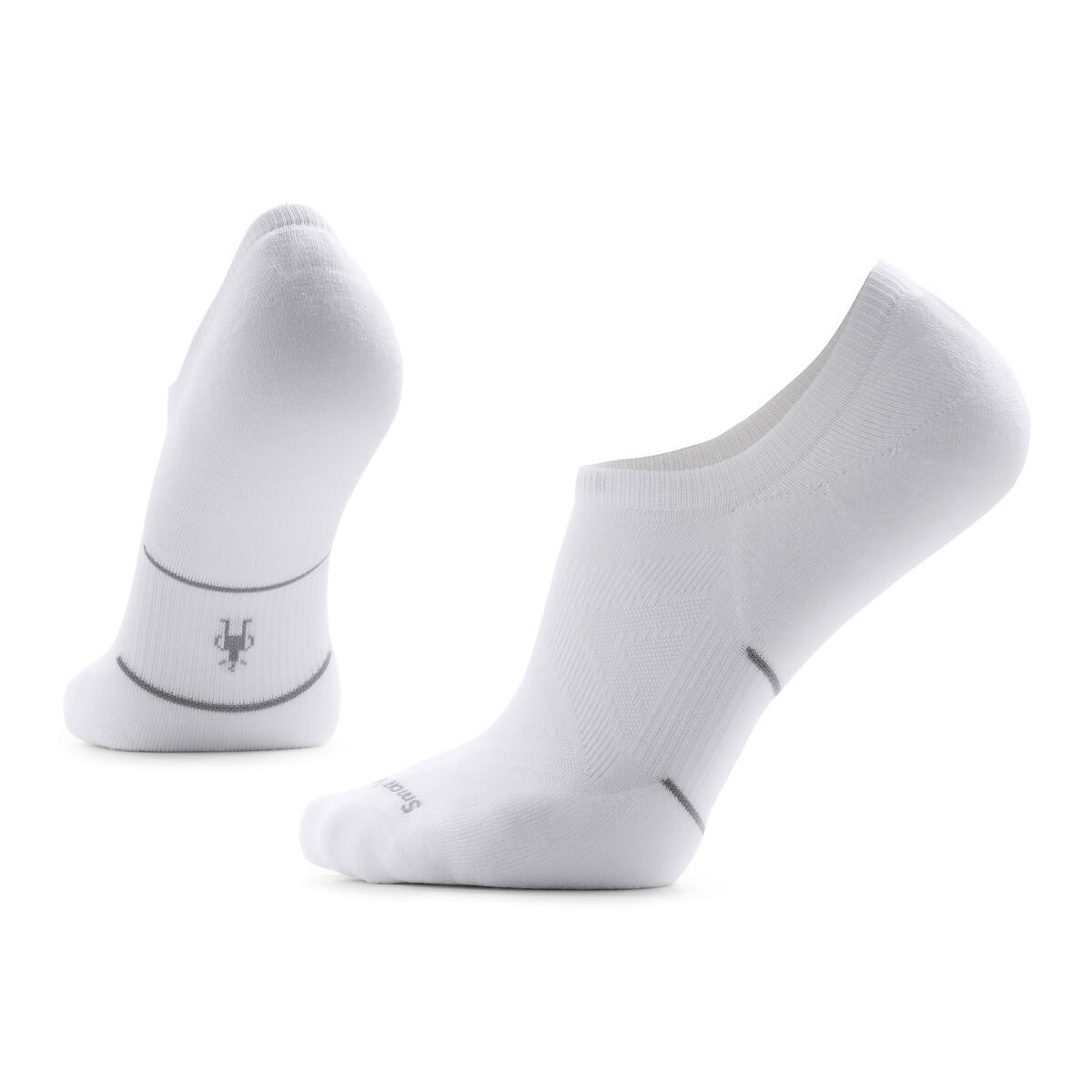 Unisex merino běžecké ponožky SMARTWOOL Run Targeted Cushion No Show Socks, White velikost: 38-41 (M)