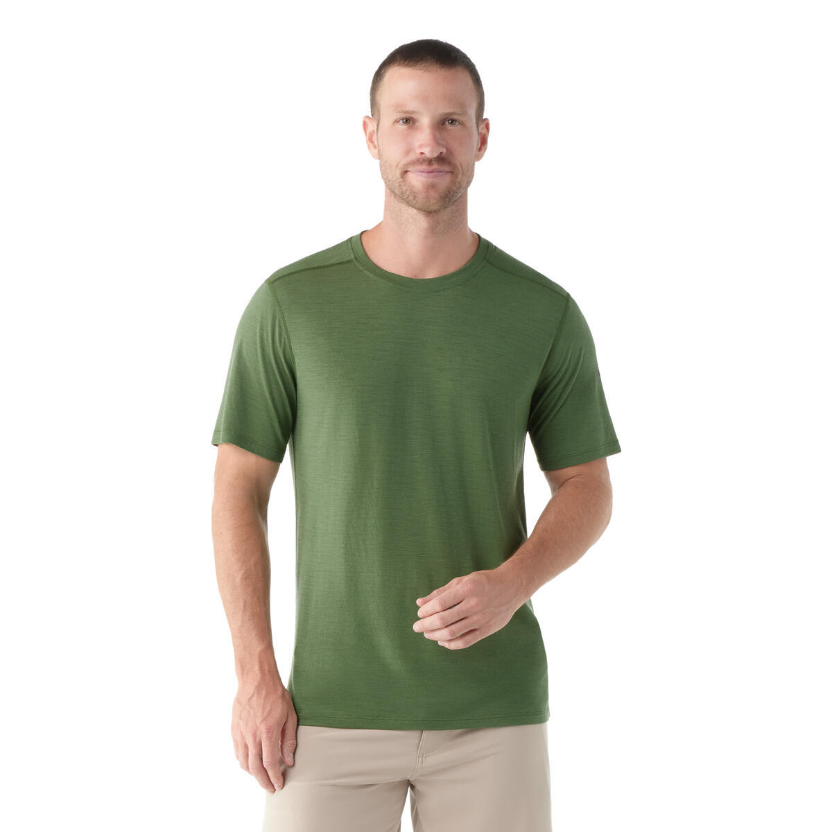 Pánské merino tričko s krátkým rukávem SMARTWOOL Men's Merino Short Sleeve Tee Boxed, Fern Green velikost: M
