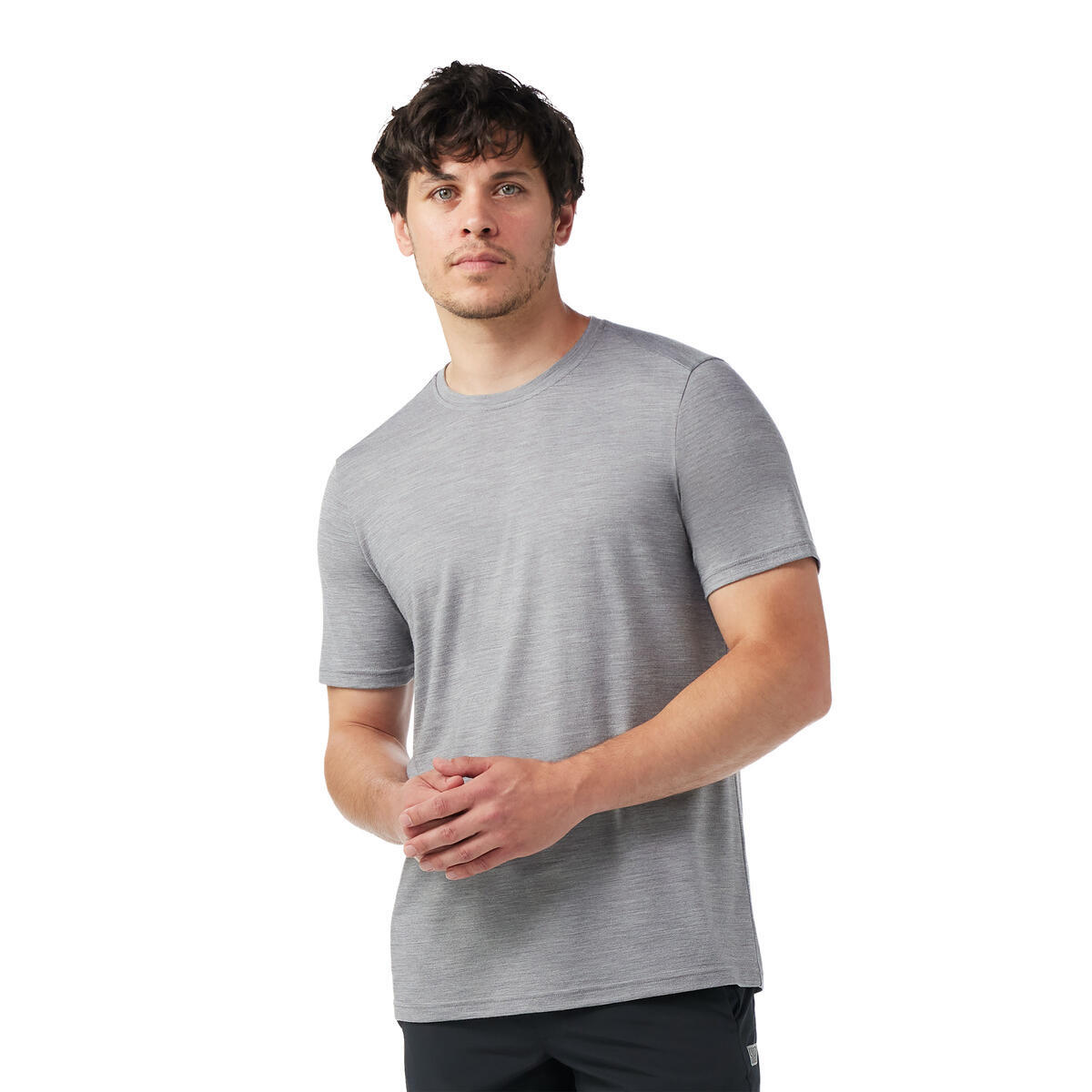 Pánské merino tričko s krátkým rukávem SMARTWOOL Men's Active Short Sleeve, Light Gray Heather velikost: M